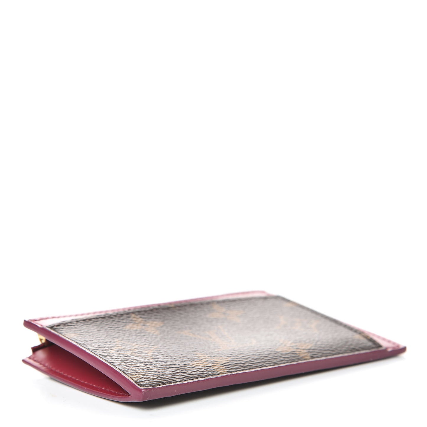 Monogram Zipped Card Holder Fuchsia