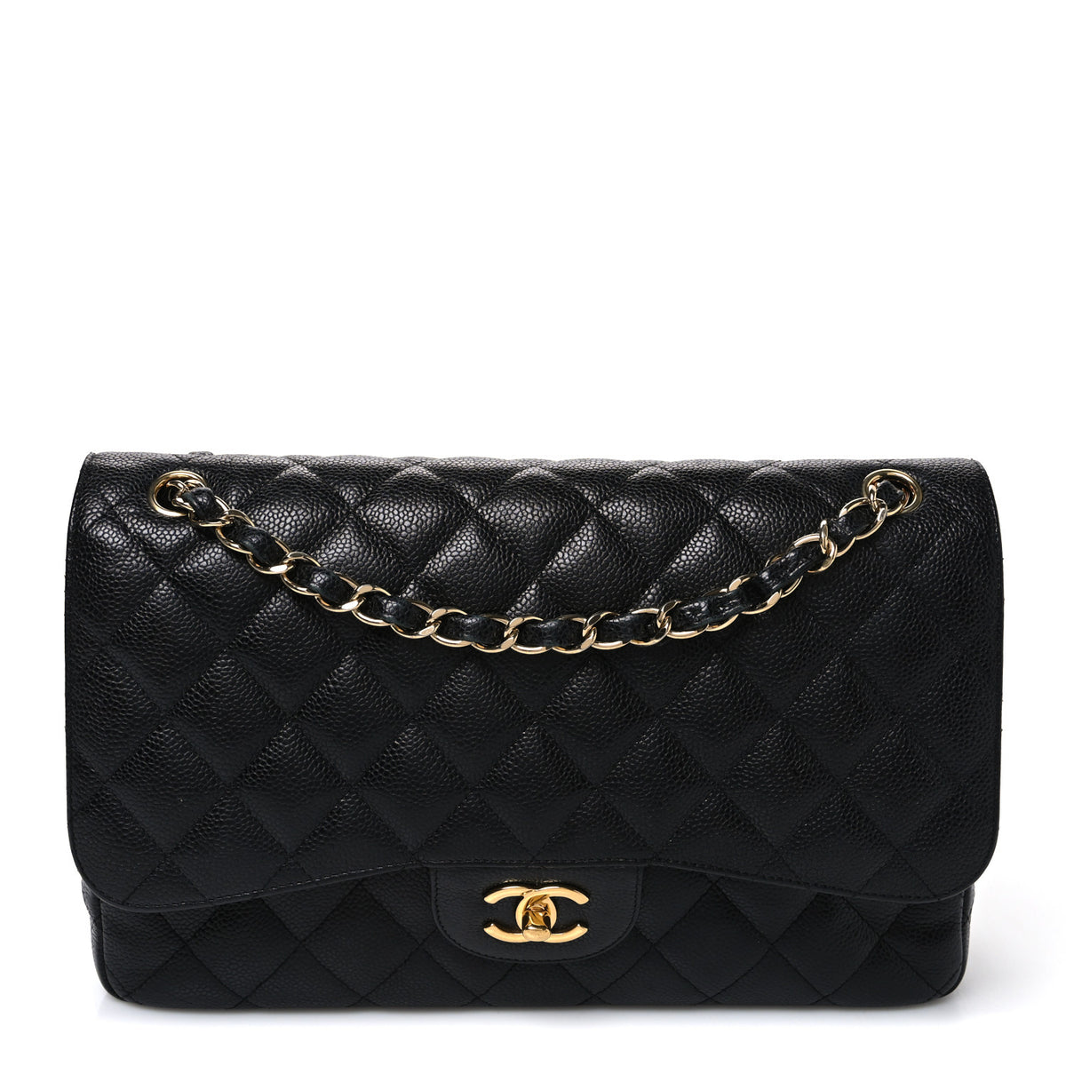 Chanel Caviar Quilted Jumbo Double Flap Black 1 of 11