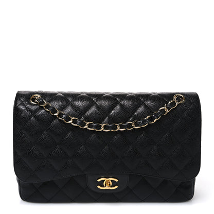 Chanel Caviar Quilted Jumbo Double Flap Black 1 of 11