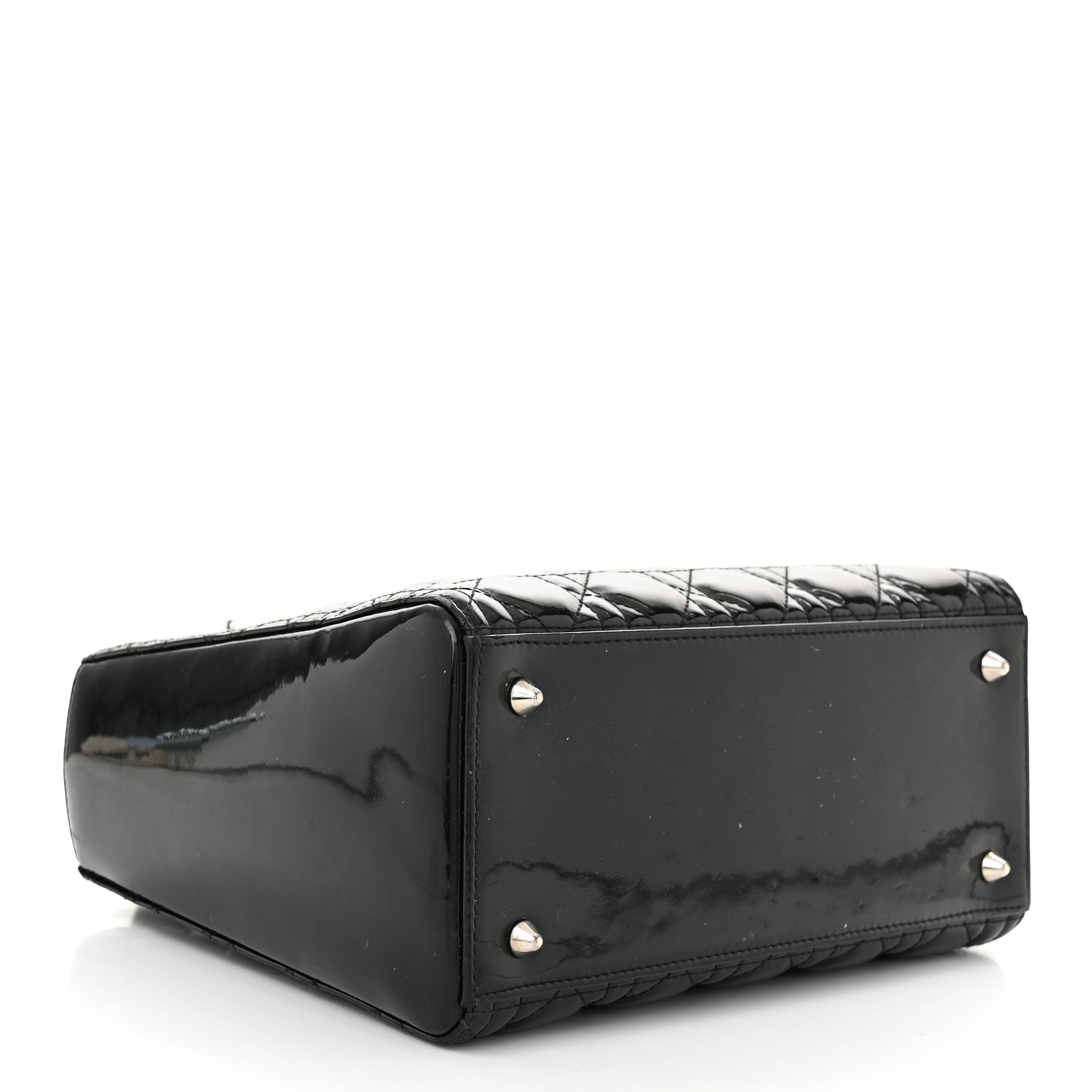 Patent Cannage Medium Lady Dior Black