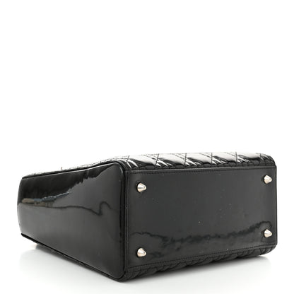 Christian Dior Patent Cannage Medium Lady Dior Black 4 of 10