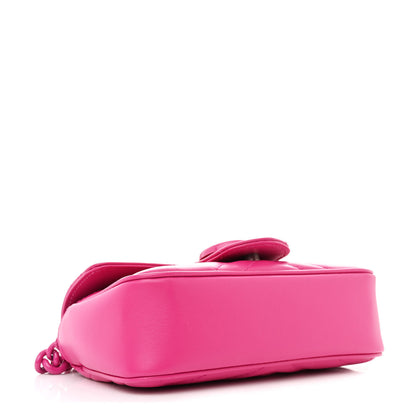 Gucci Calfskin Matelasse Monochrome GG Marmont Chain Belt Bag Classic Fuxia 4 of 10