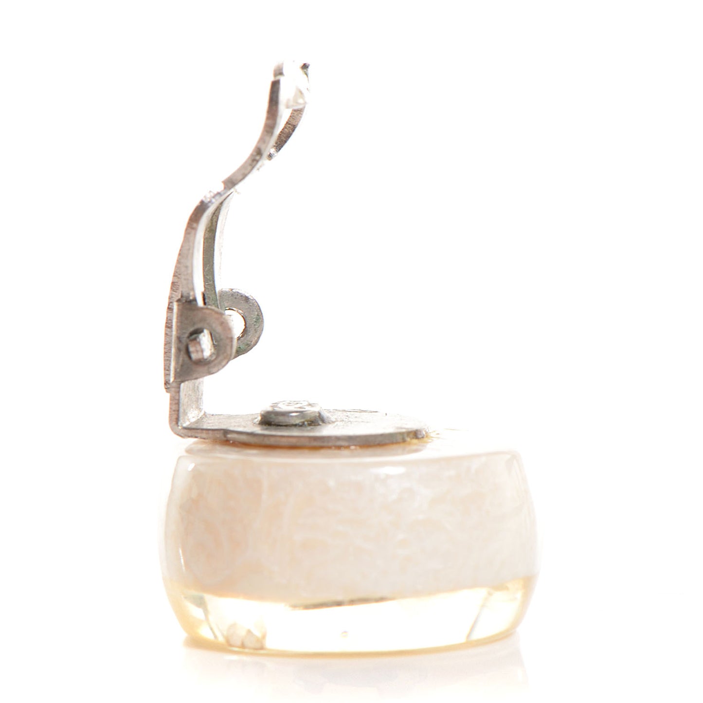 Resin Mother of Pearl CC Clip On Earrings