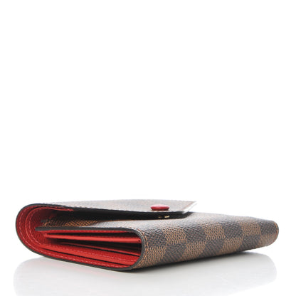 Louis Vuitton Damier Ebene Victorine Wallet Red 4 of 7