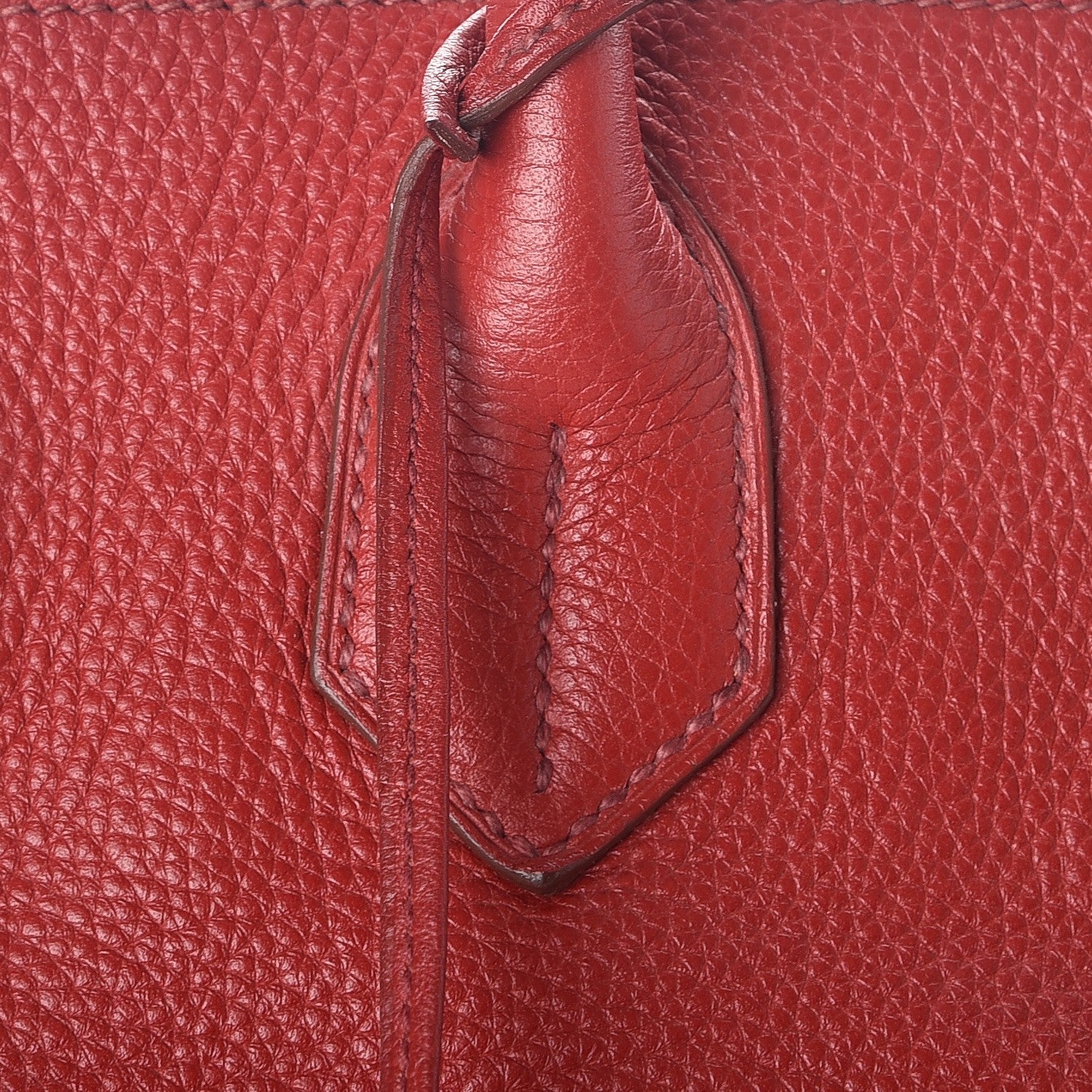 Hermes Taurillon Clemence JPG Shoulder Birkin II 42 Rouge Vif 18 of 34