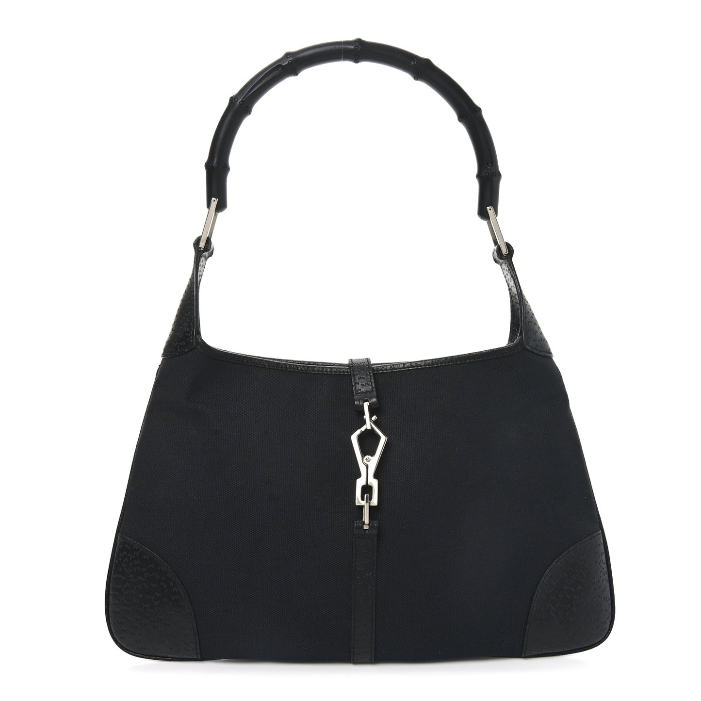 Canvas Bamboo Small Jackie O Hobo Black