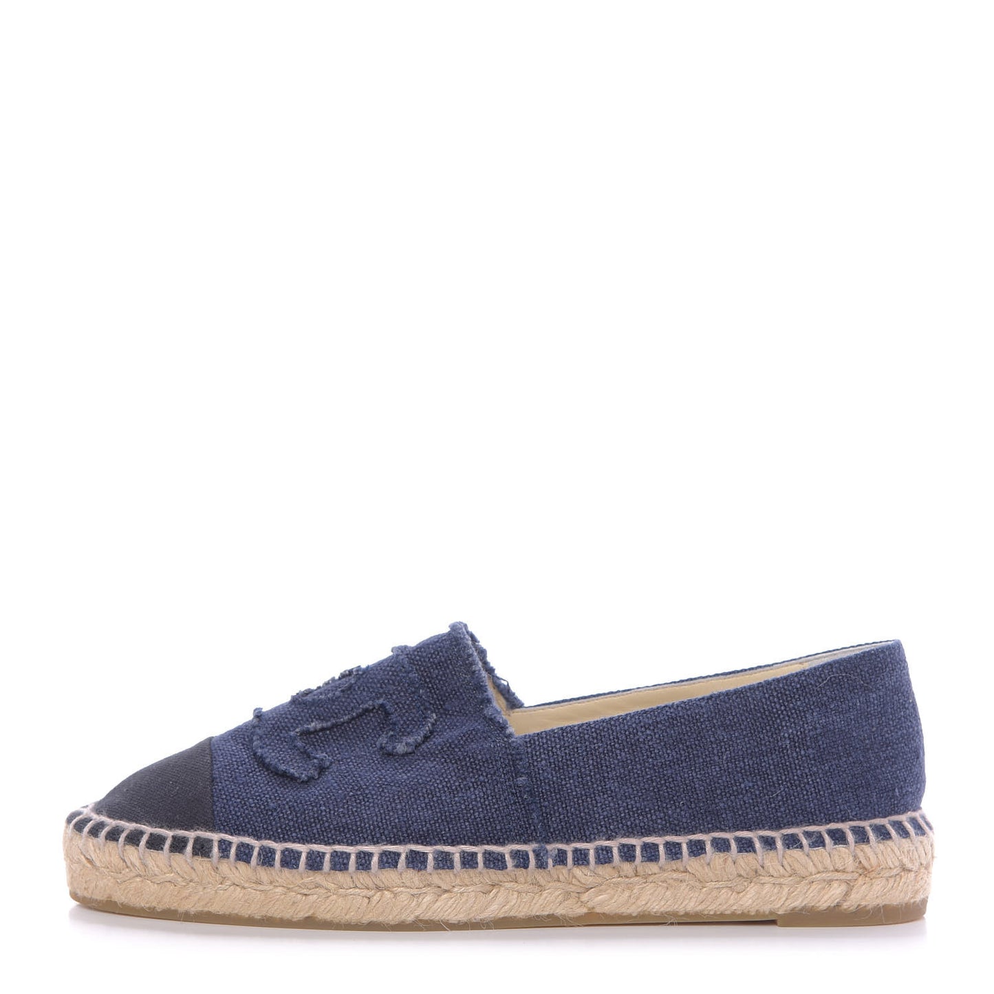 Denim Toile CC Espadrilles 40 Navy Black