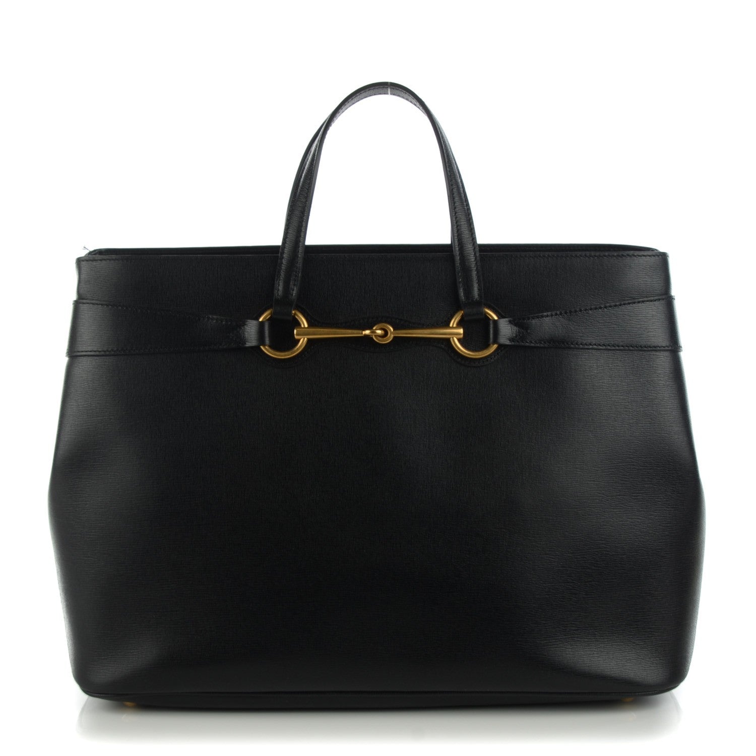 Gucci Textured Calfskin Large Bright Bit Tote Black 1 of 7