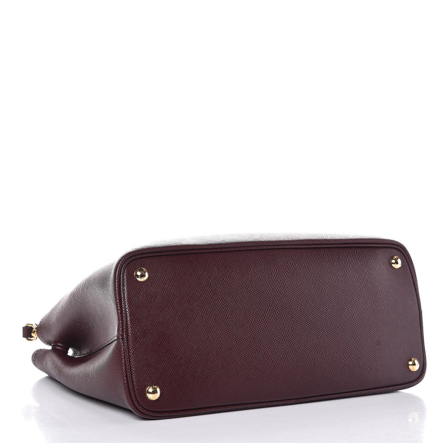 Saffiano Cuir Small Bi-Color Double Bag Granato Marmo