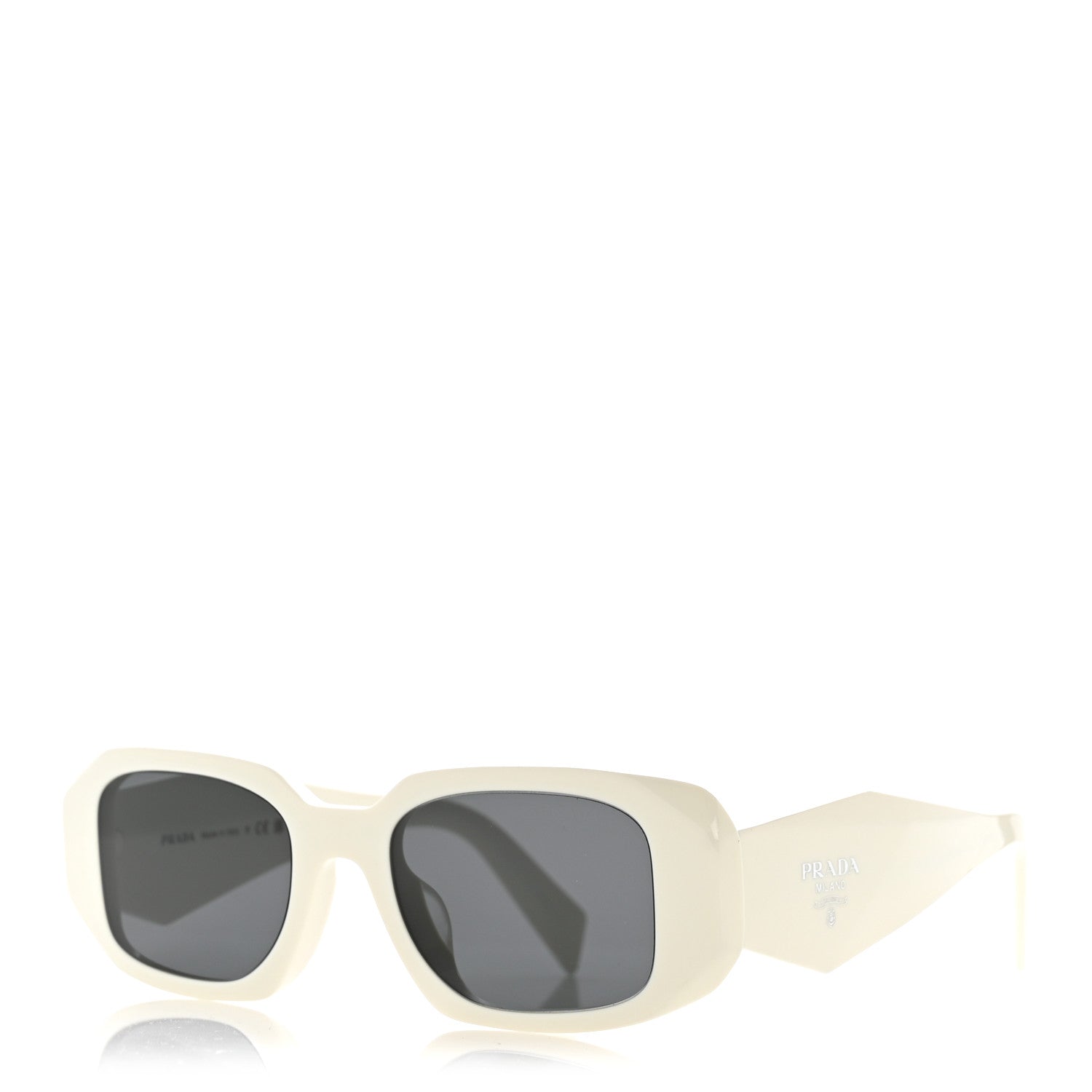Prada Acetate Symbole Sunglasses SPR 17W White 1 of 9