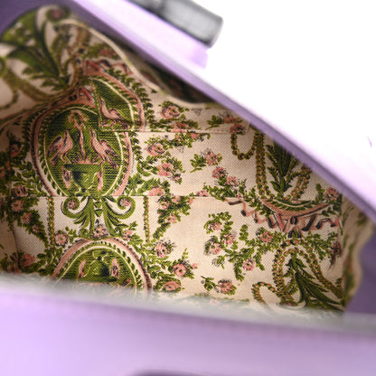 Gucci Cellarius Calfskin Small Bamboo Daily Top Handle Bag Purple 5 of 11