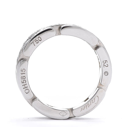 Cartier 18K White Gold Diamond Maillon Panthere 3 Half Rows Paved Ring 52 6 5 of 7