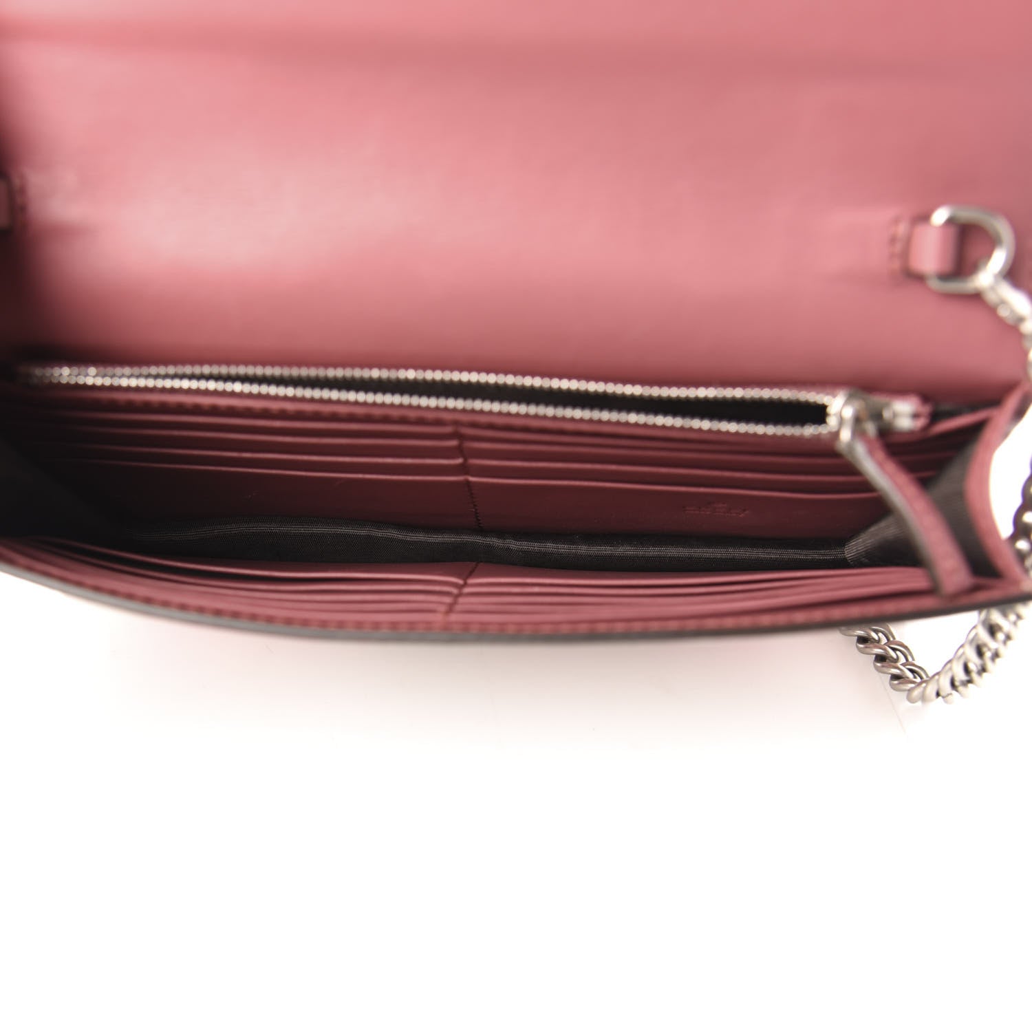 Gucci GG Supreme Monogram Blooms Chain Wallet Beige Multicolor Dry Rose 5 of 9