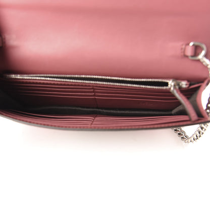 Gucci GG Supreme Monogram Blooms Chain Wallet Beige Multicolor Dry Rose 5 of 9