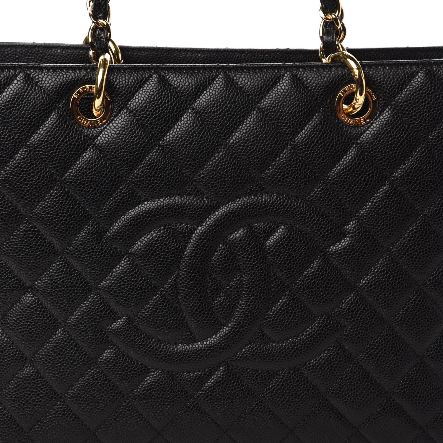 Chanel Caviar Quilted Grand Shopping Tote GST Black 10 of 11