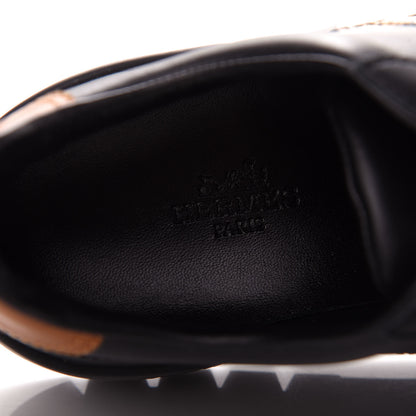 Hermes Calfskin Womens Jungle Love Voltage Sneakers 37.5 Black 8 of 11