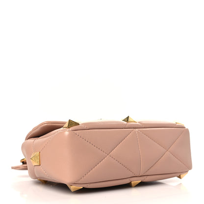 Valentino Garavani Nappa Medium Roman Stud Shoulder Bag Rose Cannelle 4 of 8