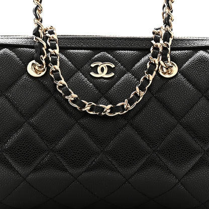 Chanel Caviar Quilted Barrel Clutch With Chain  Black 8 of 11