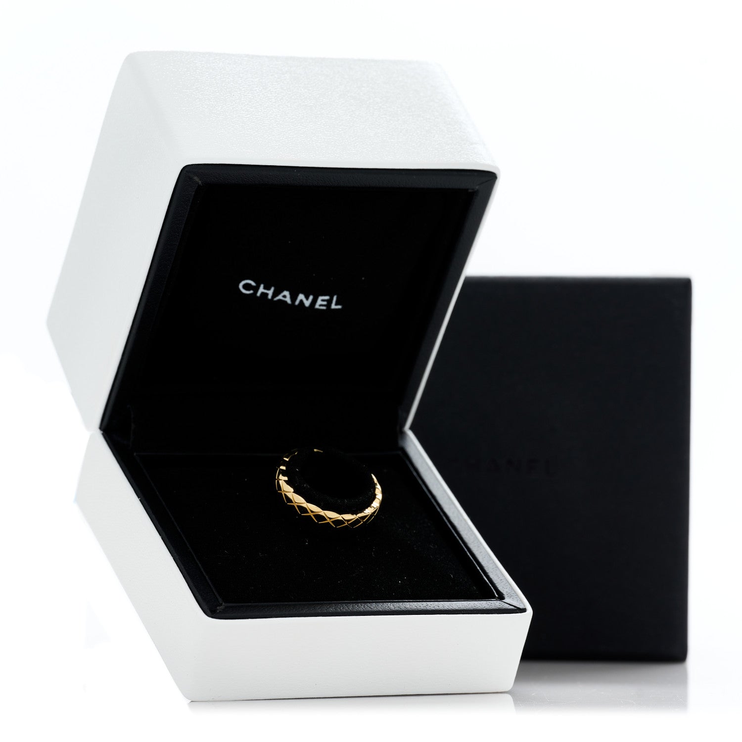 Chanel 18K Yellow Gold Mini Coco Crush Ring 52 6 5 of 5