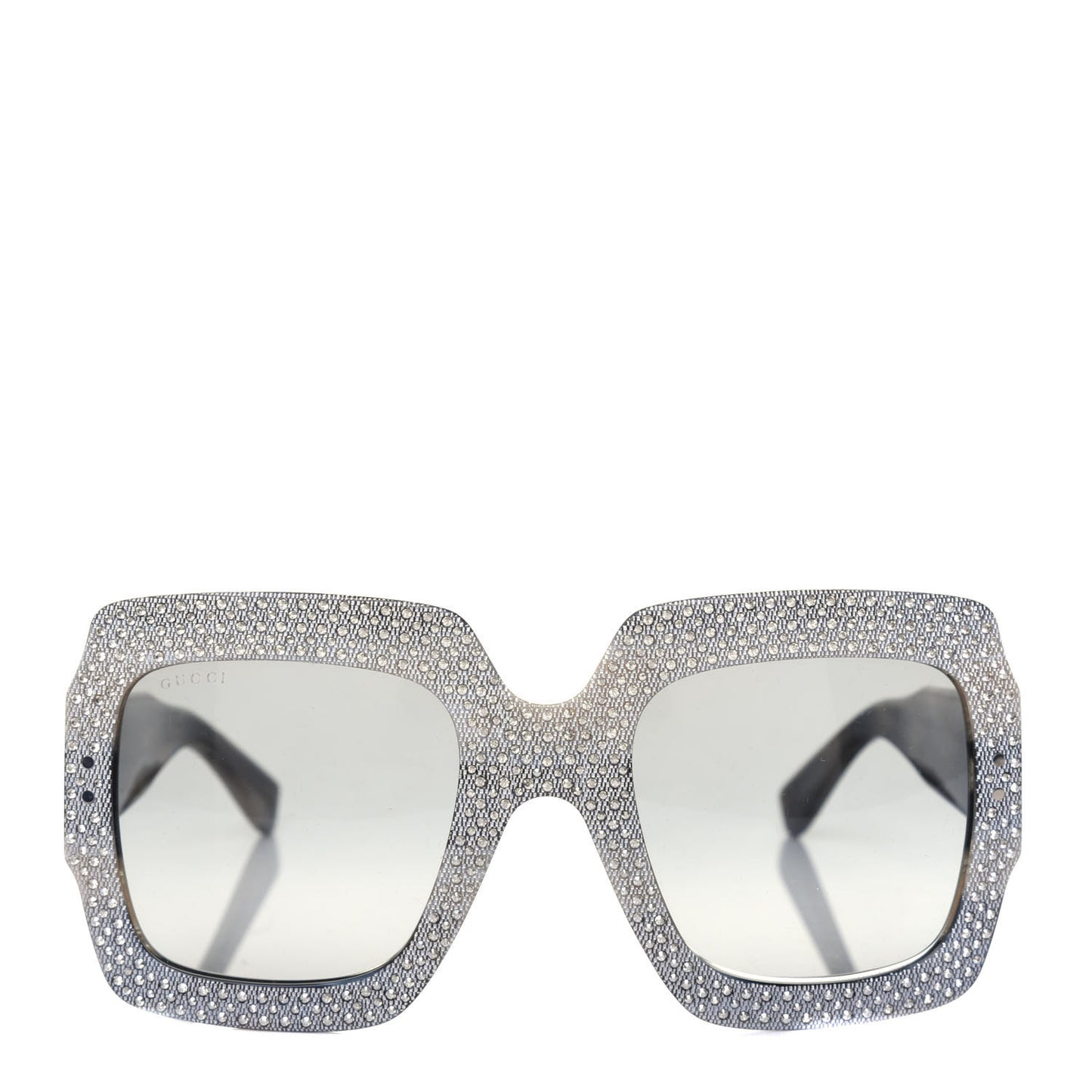 Crystal Square Frame Sunglasses GG0048S Grey