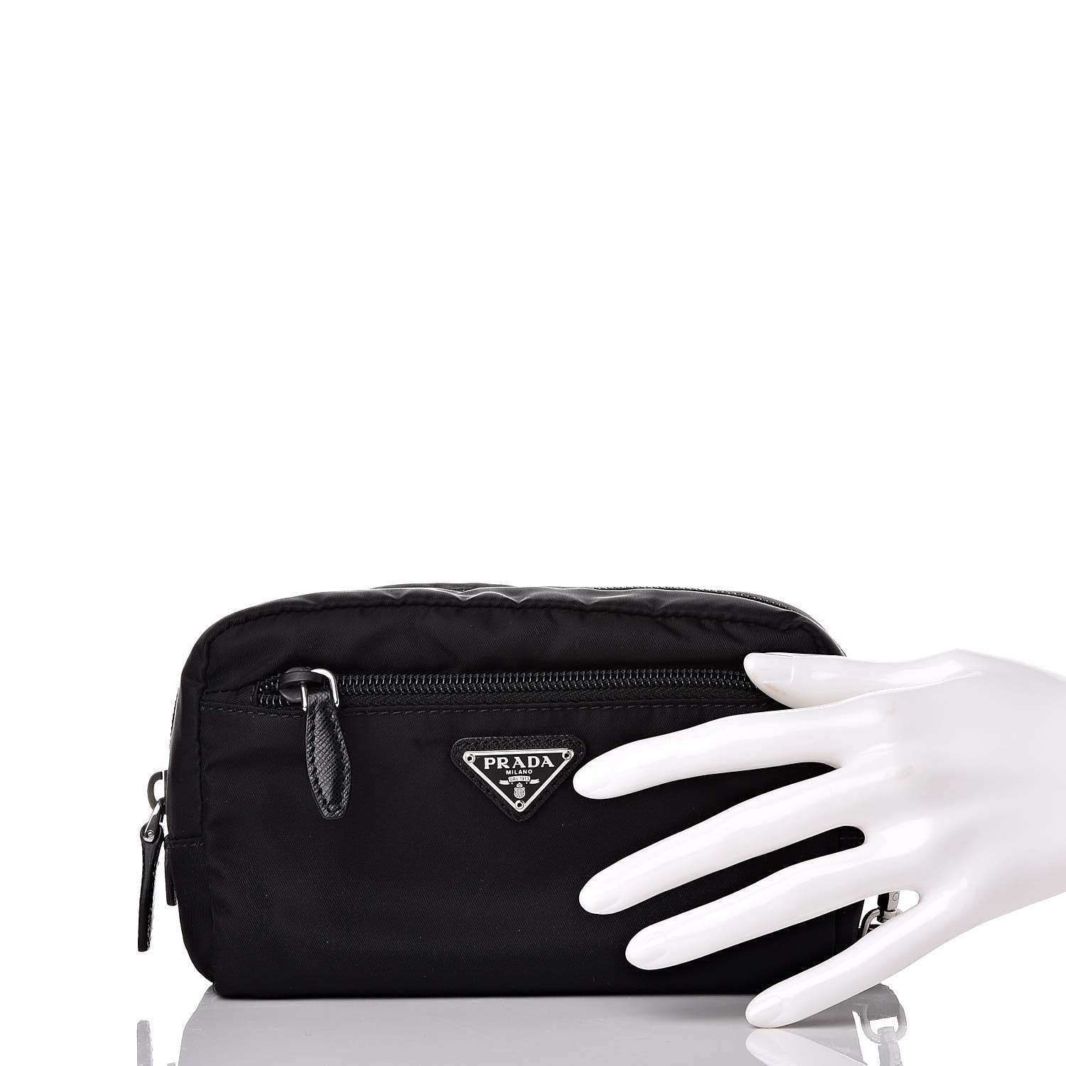 Prada Tessuto Nylon Wristlet Black 2 of 9