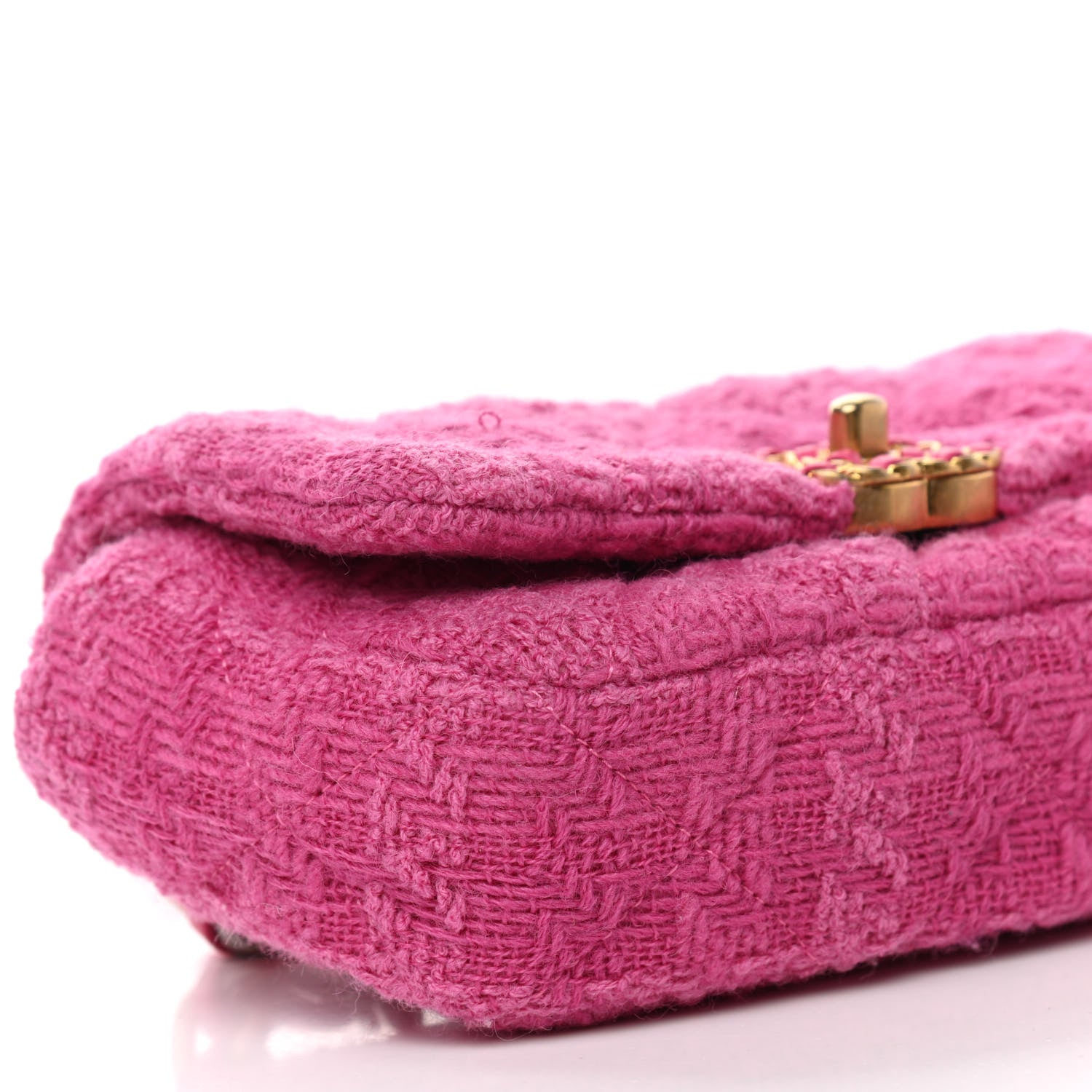 Chanel Tweed Quilted Chanel 19 Waist Bag Pink 9 of 11