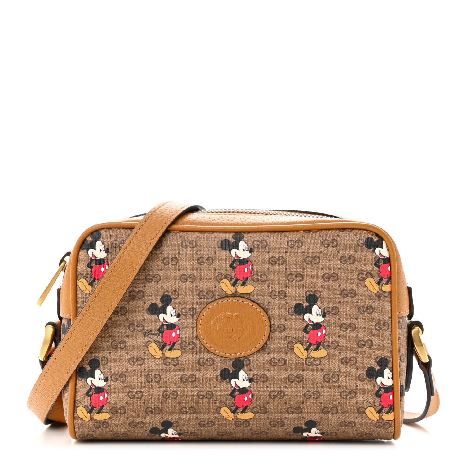 Gucci X DISNEY Mini Vintage GG Supreme Monogram Mickey Mouse Shoulder Bag Beige Vintage Sun Oil 1 of 11