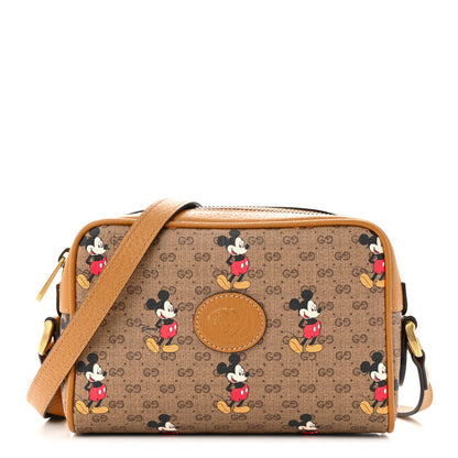 Gucci X DISNEY Mini Vintage GG Supreme Monogram Mickey Mouse Shoulder Bag Beige Vintage Sun Oil 1 of 11