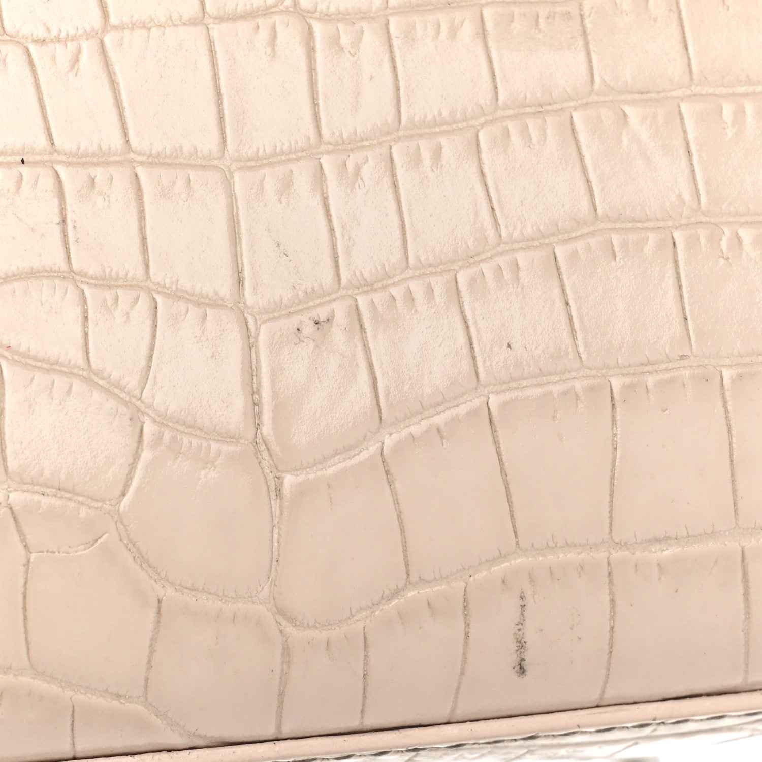 Saint Laurent Calfskin Crocodile Embossed Small Classic Monogram Kate Tassel Satchel Crema Soft 19 of 21