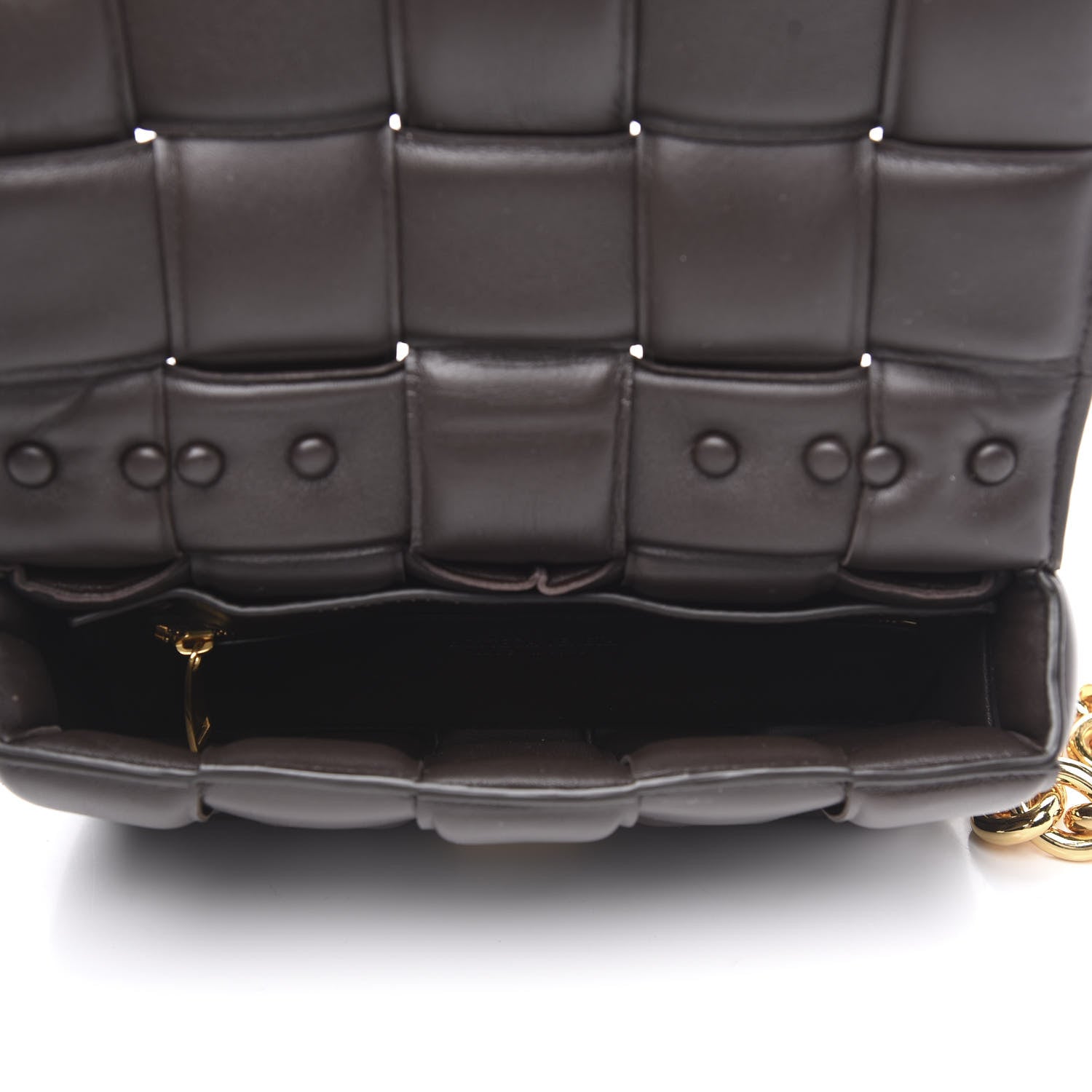Bottega Veneta Lambskin Maxi Intreccio Padded Chain Cassette Crossbody Bag Black 5 of 8