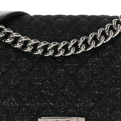 Chanel Calfskin Pearl Tweed Medium Boy Flap Black 8 of 10