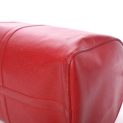 Louis Vuitton Epi Keepall 55 Castillan Red 11 of 23