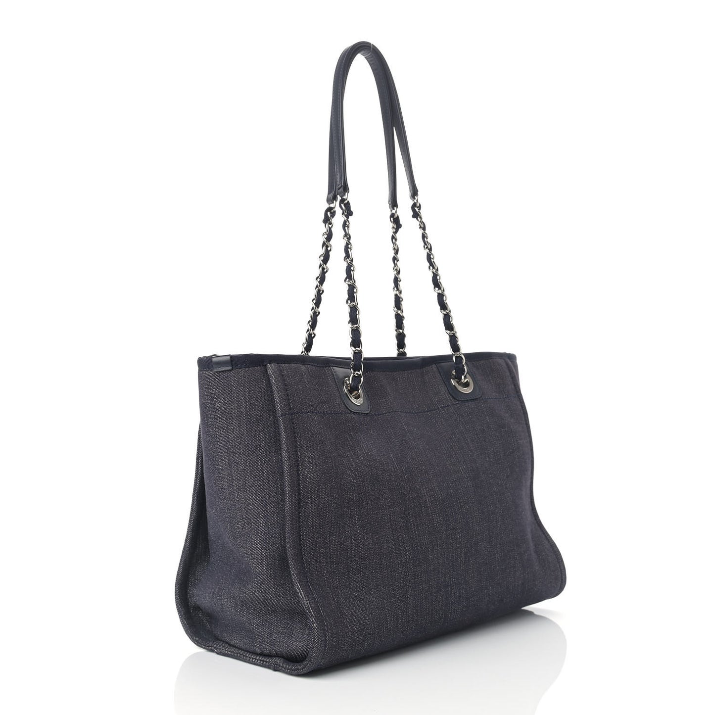 Denim Small Deauville Tote Blue Orange