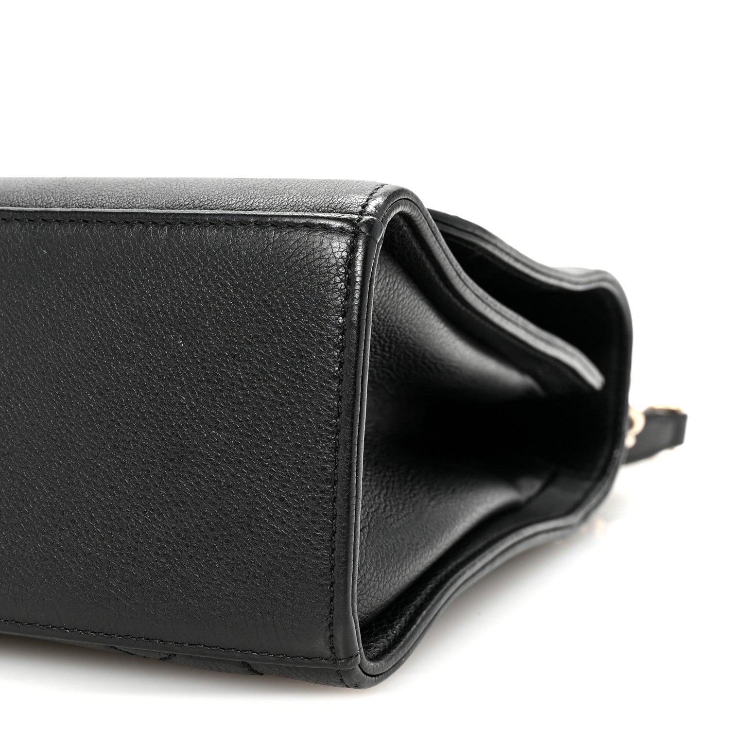 Chanel Grained Calfskin Quilted Large Label Click Flap Bag Black 10 of 10