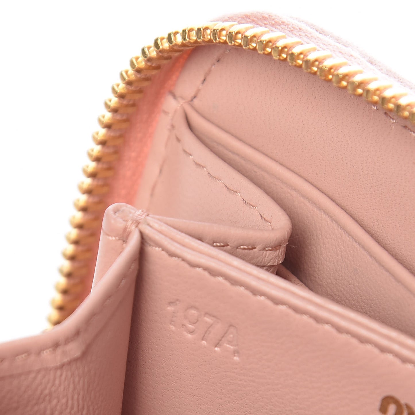 Nappa Matelasse Zip Around Compact Wallet Orchidea