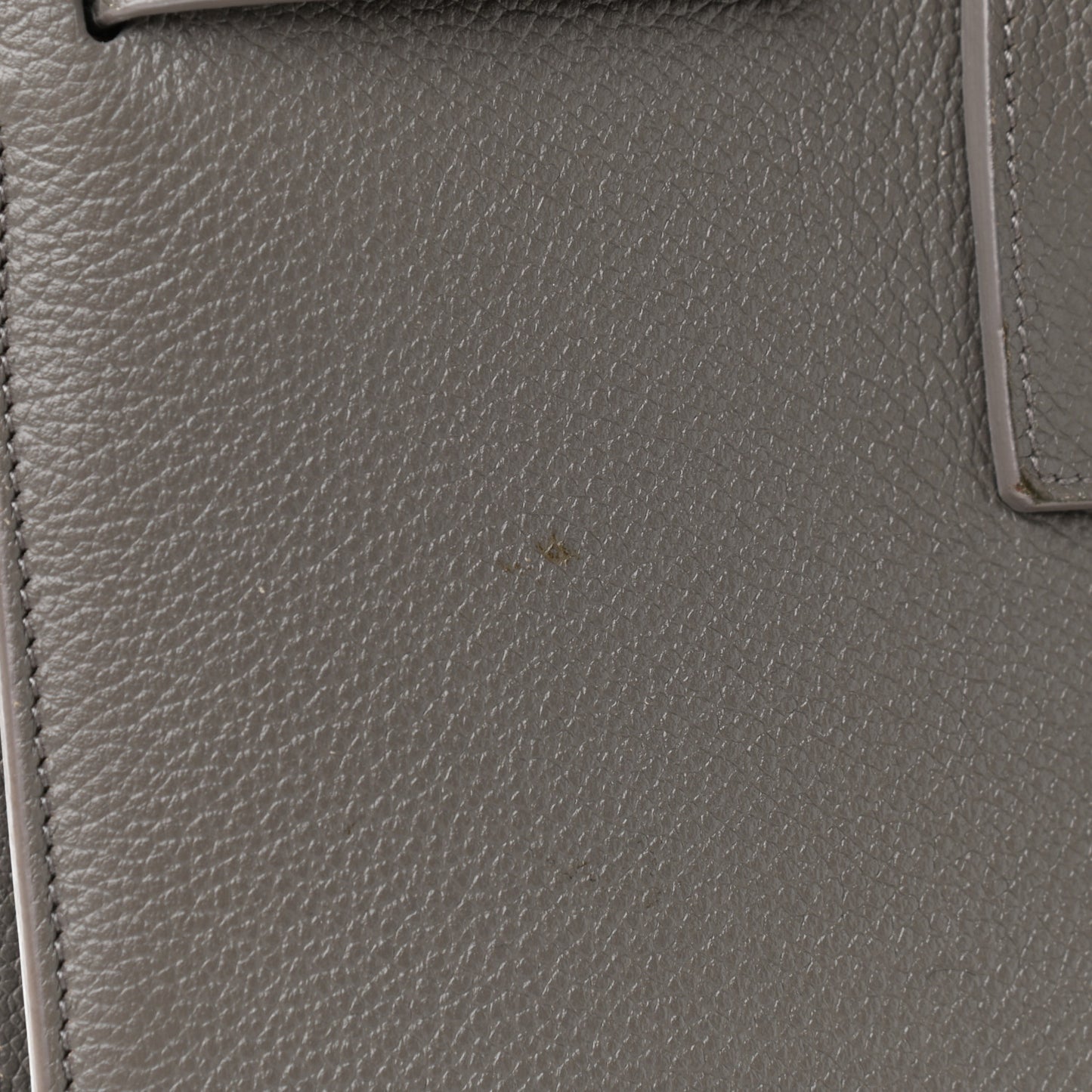 Grained Calfskin Small Sac De Jour Grey