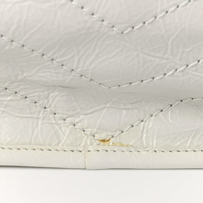 Saint Laurent Crinkled Calfskin Matelasse Monogram Medium Niki Chain Satchel Dirty White 12 of 14