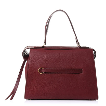 Celine Goatskin Smooth Calfskin Small Ring Bag Dark Ruby 1 of 13