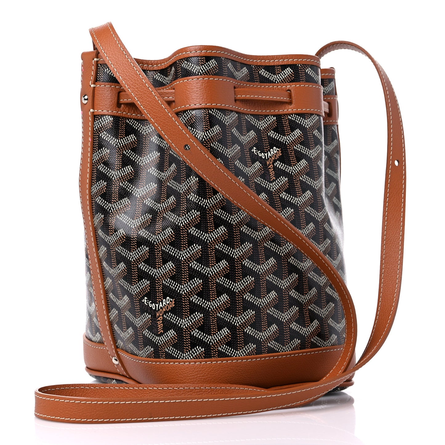 Goyardine Petit Flot Bucket Bag PM Black Gold