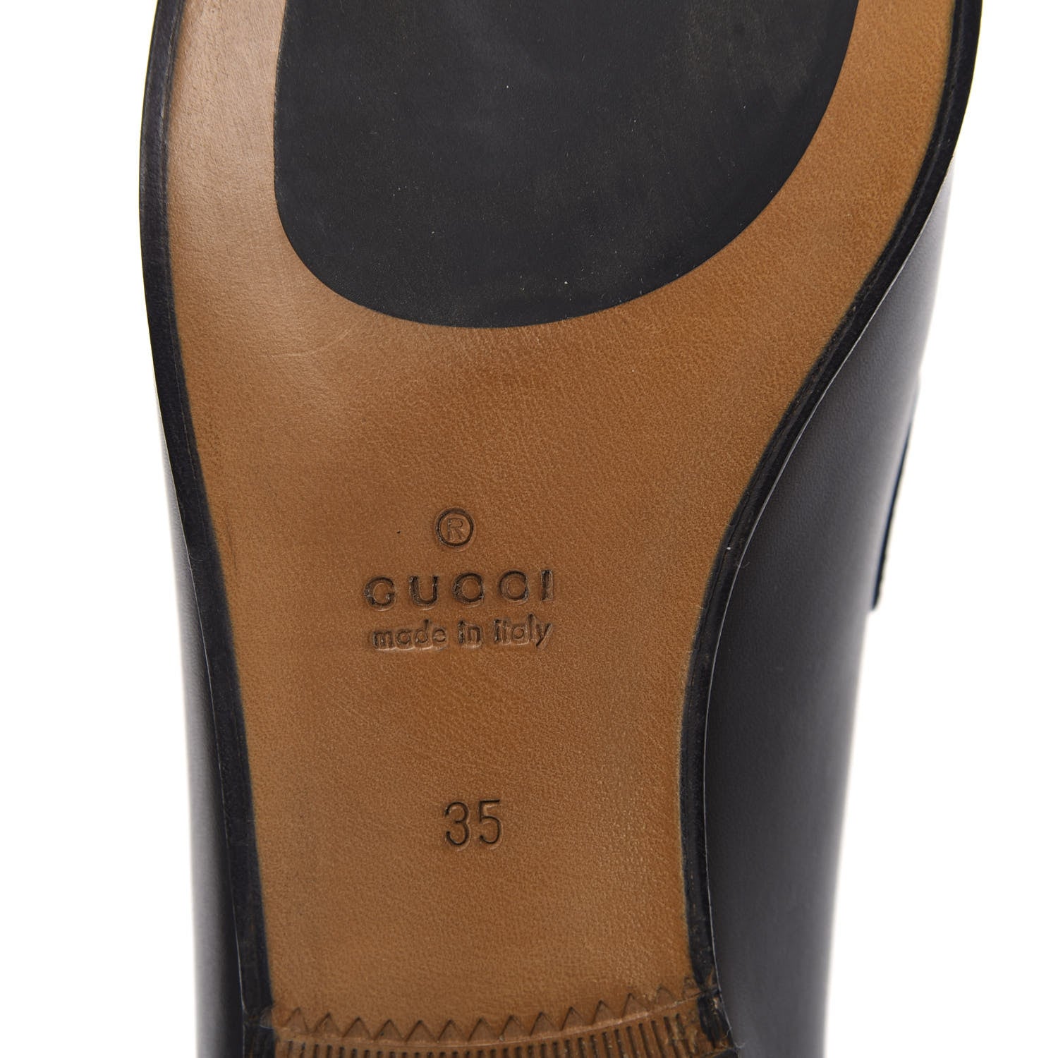 Gucci Calfskin Womens Jordaan Loafers 35 Black 8 of 10