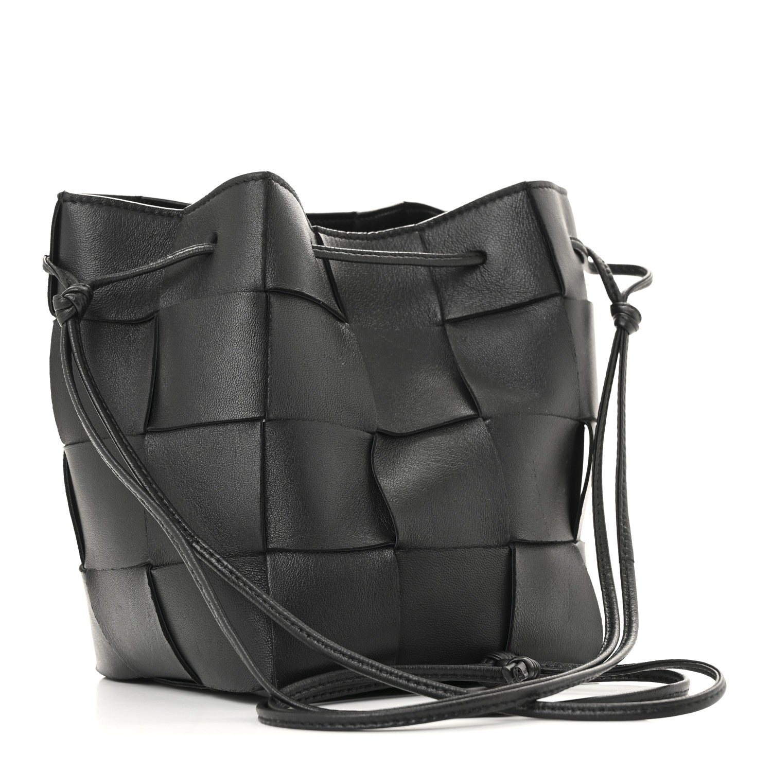 Bottega Veneta Nappa Maxi Intrecciato Small Cassette Bucket Bag Black 3 of 10