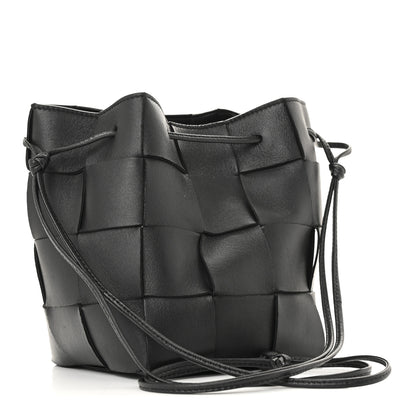 Bottega Veneta Nappa Maxi Intrecciato Small Cassette Bucket Bag Black 3 of 10