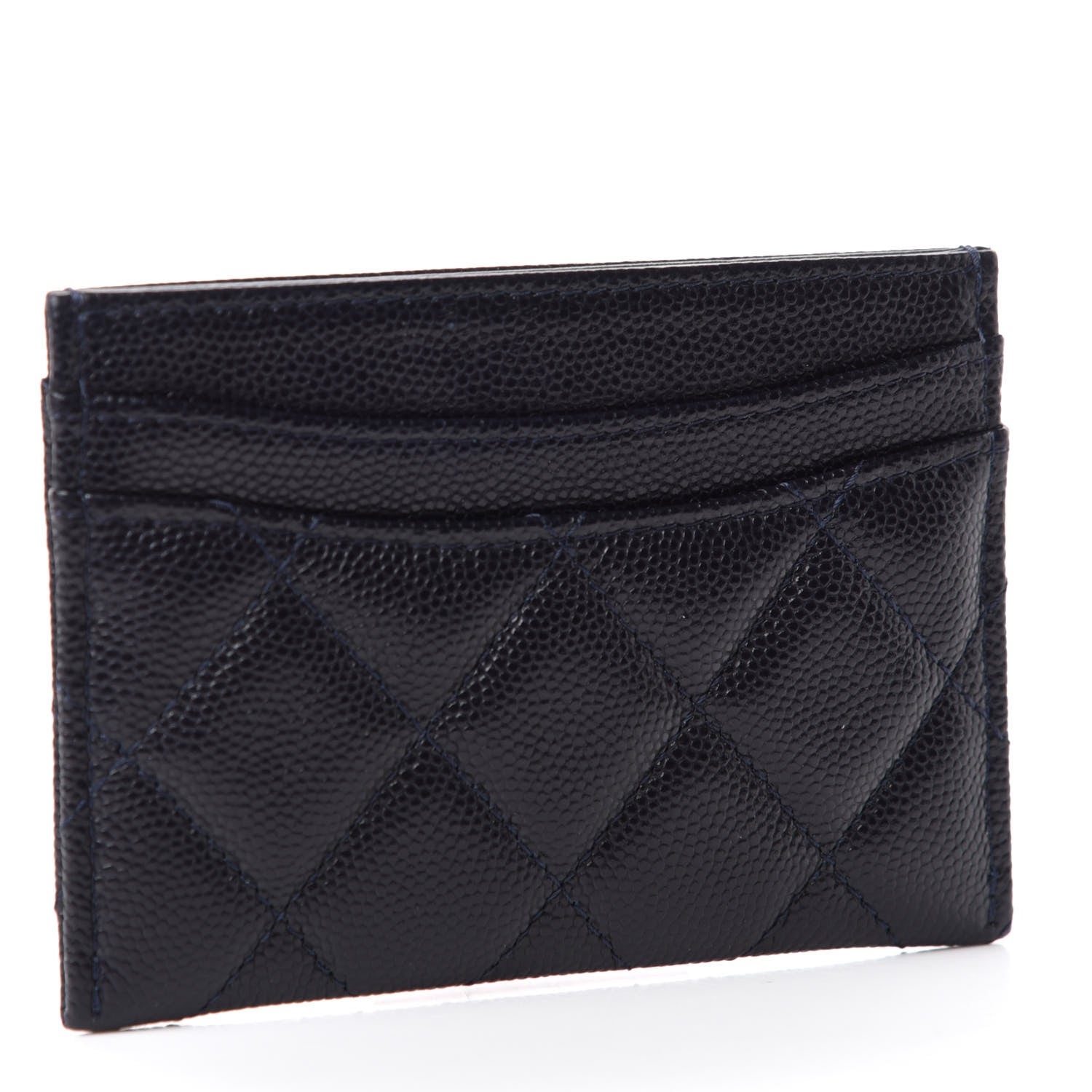 Chanel Caviar Quilted Card Holder Navy 3 of 7