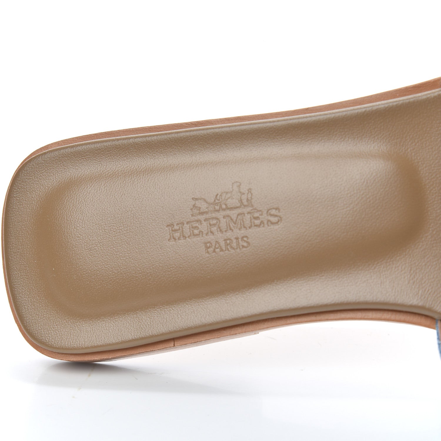 Hermes Denim Canvas Oran Sandals 35 Bleu Clair 6 of 9