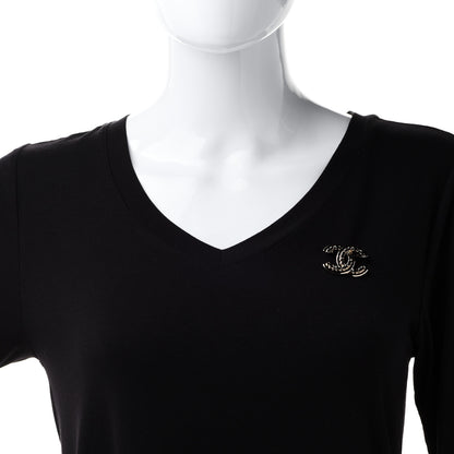 Chanel Lambskin Chain CC Chain Brooch Black Gold 2 of 5