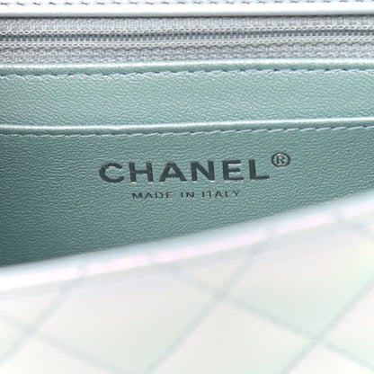 Chanel Iridescent Lambskin Quilted Mini Square Flap Light Blue 6 of 9