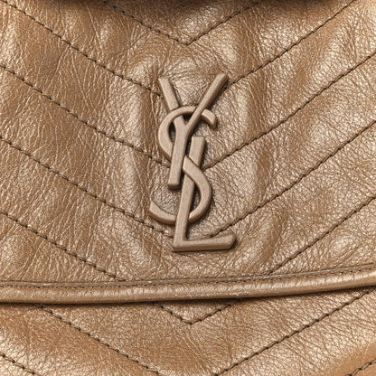Saint Laurent Crinkled Calfskin Matelasse Monogram Medium Niki Chain Satchel Caramel 10 of 13