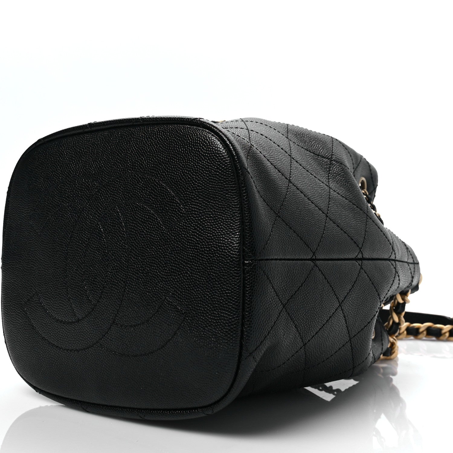 Chanel Caviar Quilted Fashion Therapy Bucket Drawstring Bag Black 7 of 7
