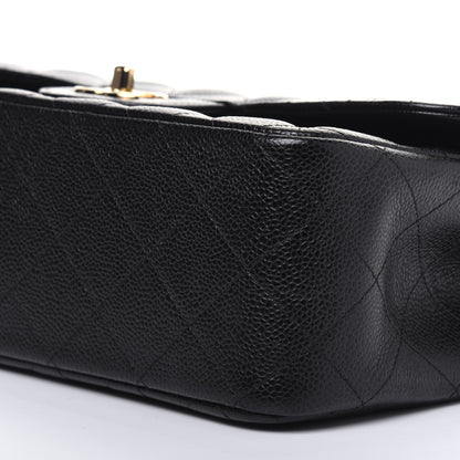 Chanel Caviar Quilted Jumbo Double Flap Black 8 of 9