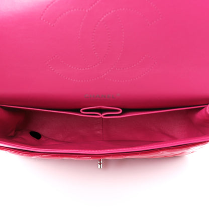 Chanel Patent Quilted Jumbo Double Flap Pink 5 of 12